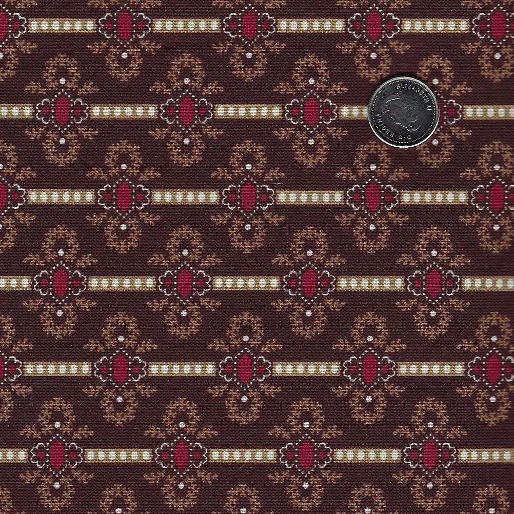 Arabella by Carrie Quinn and Katie Solberg for Marcus Fabrics - Background Brown Stripe