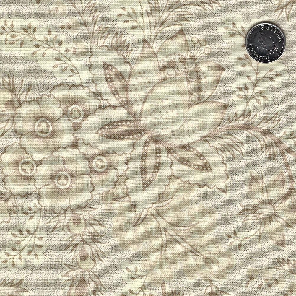 108 Inches Wide Backing - Arabella by Carrie Quinn and Katie Solberg for Marcus Fabrics - Background Cream Jacobean