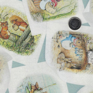 Peter Rabbit and Friends by Beatrix Potter for Riley Blake Designs - Background Blue Pictures