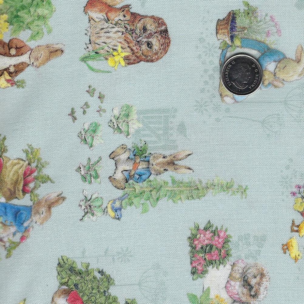 Peter Rabbit and Friends by Beatrix Potter for Riley Blake Designs - Background Blue Characters