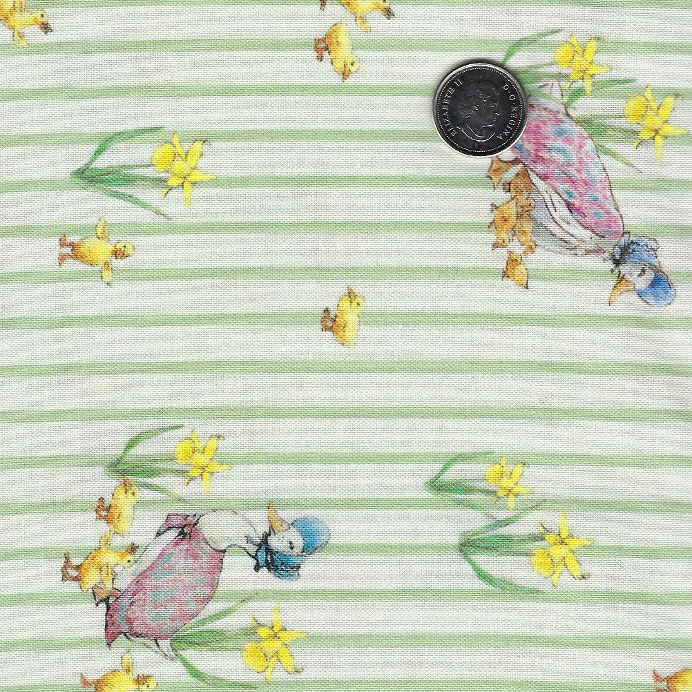 Peter Rabbit and Friends by Beatrix Potter for Riley Blake Designs - Background Cloud Duck Stripe