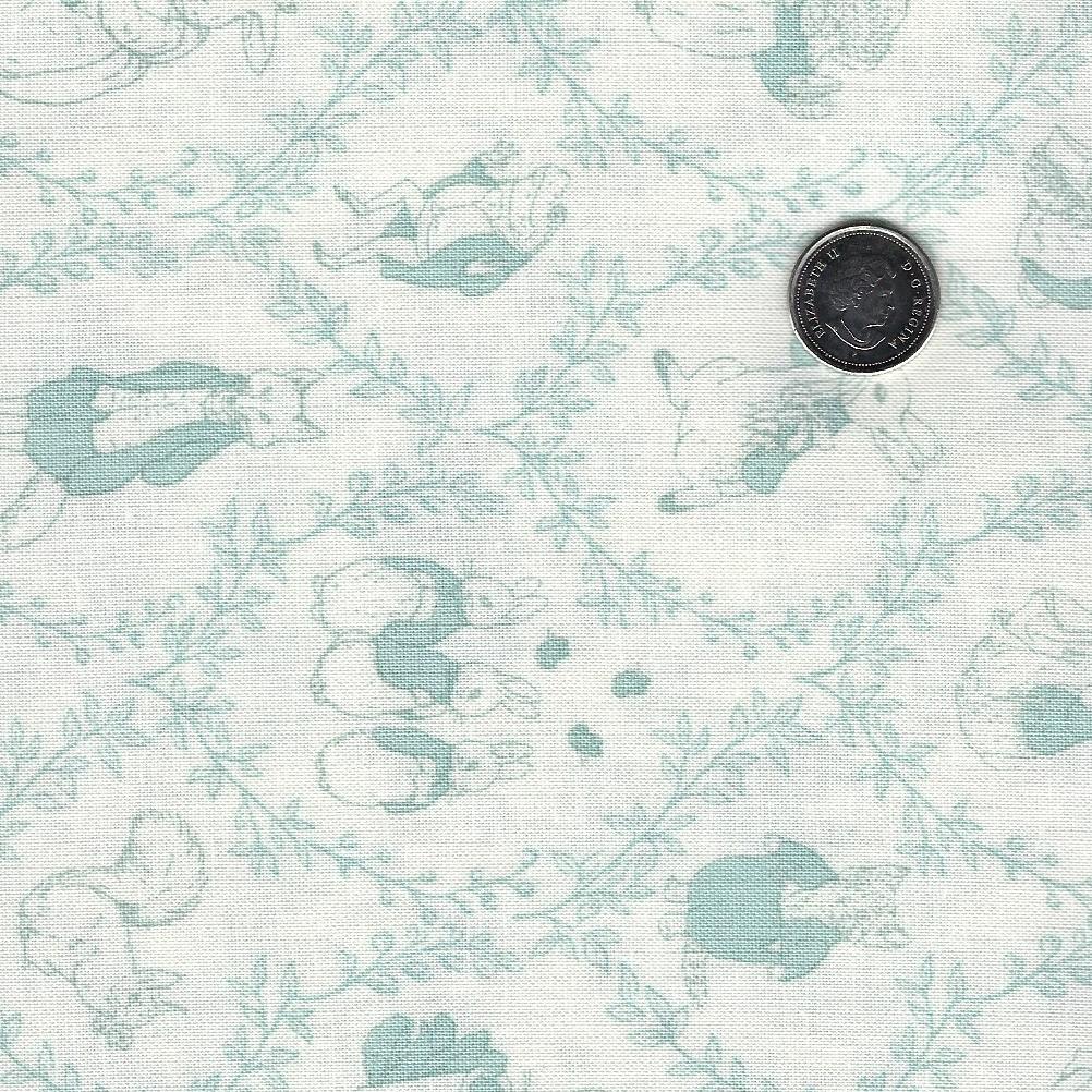 Peter Rabbit and Friends by Beatrix Potter for Riley Blake Designs - Background Cloud Blue Toile