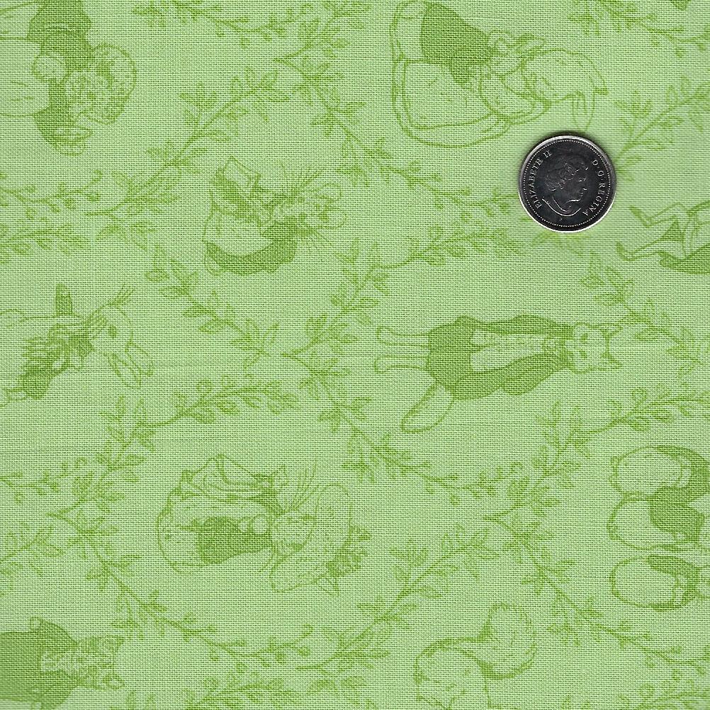 Peter Rabbit and Friends by Beatrix Potter for Riley Blake Designs - Fern Tone on Tone Toile