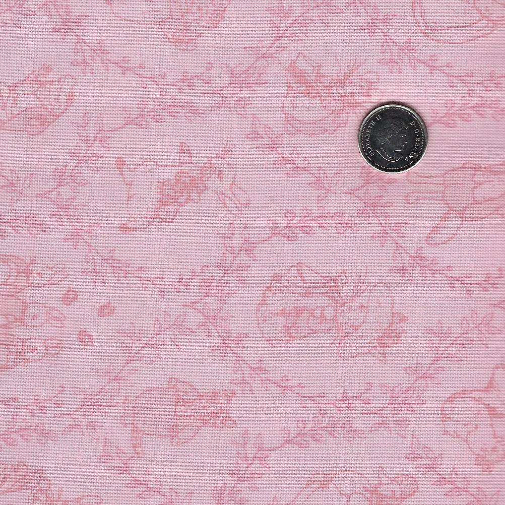 Peter Rabbit and Friends by Beatrix Potter for Riley Blake Designs - Pink Tone on Tone Toile