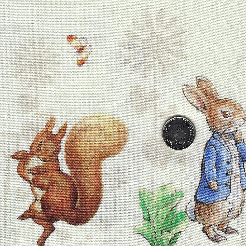 Peter Rabbit and Friends par Beatrix Potter pour Riley Blake Designs - Border Print Background Cloud