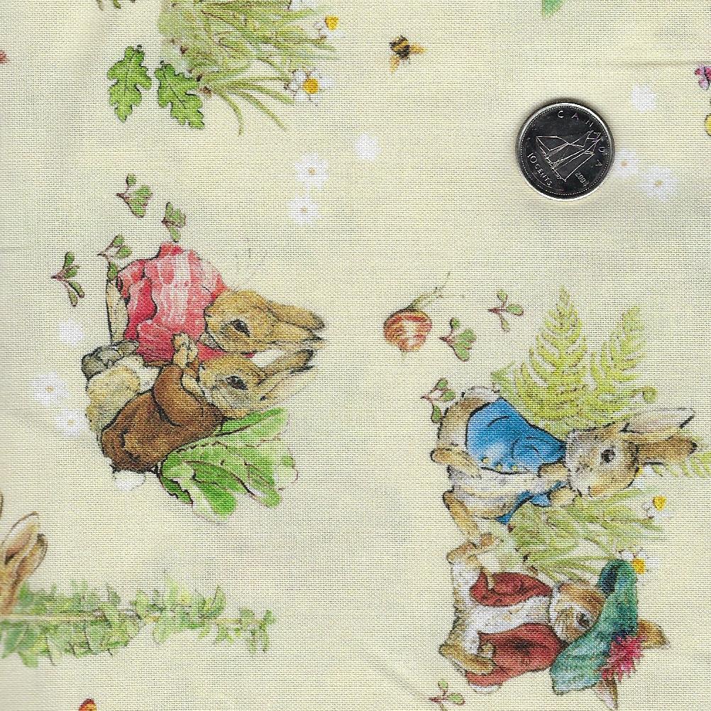 Peter Rabbit and Benjamin Bunny by Beatrix Potter for Riley Blake Desi ...