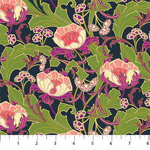 Wild Abandon by Heather Bailey for Figo Fabrics - Background Midnight Wanderlust