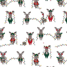 Load image into Gallery viewer, Holid&#39;eh Season by Andie Hanna for Robert Kaufman - Background White Moose Lights
