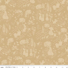 Load image into Gallery viewer, Peter Rabbit and Benjamin Bunny by Beatrix Potter for Riley Blake Designs - Tan Tone on Tone Garden

