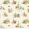 Peter Rabbit and Benjamin Bunny par Beatrix Potter pour Riley Blake Designs - Background Cream Main