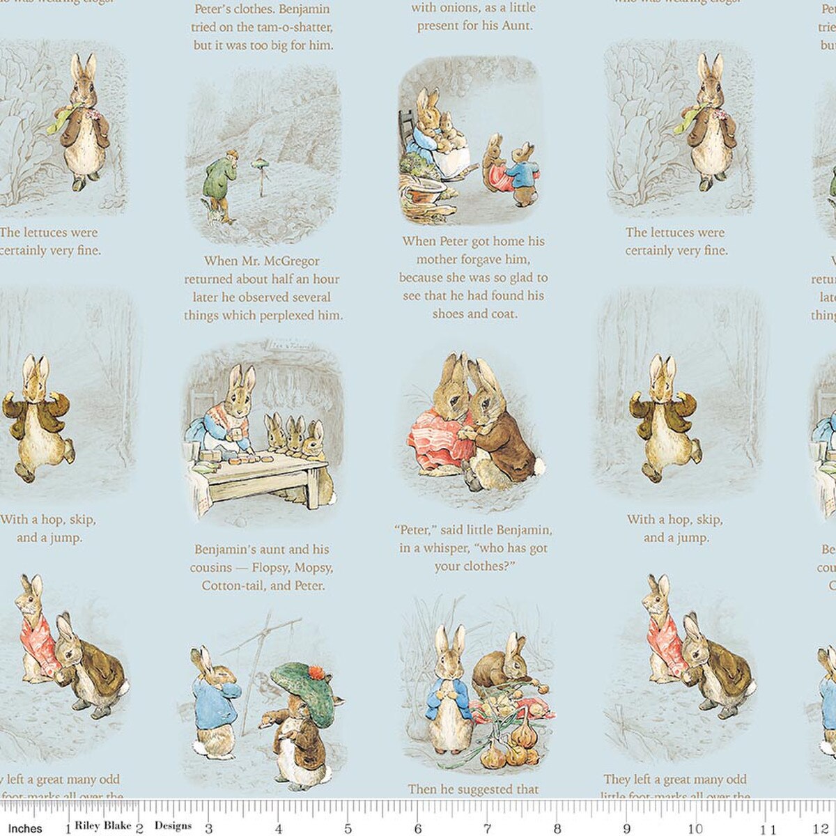 Peter Rabbit and Benjamin Bunny by Beatrix Potter for Riley Blake Desi ...