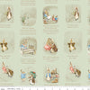 Peter Rabbit and Benjamin Bunny par Beatrix Potter pour Riley Blake Designs - Background Green Story Time