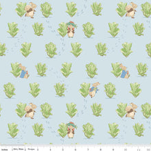 Charger l'image dans la galerie, Peter Rabbit and Benjamin Bunny par Beatrix Potter pour Riley Blake Designs - Background Blue Lettuce Patch
