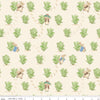 Peter Rabbit and Benjamin Bunny by Beatrix Potter for Riley Blake Designs - Background Cream Lettuce Patch