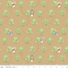 Peter Rabbit and Benjamin Bunny par Beatrix Potter pour Riley Blake Designs - Background Tan Lettuce Patch