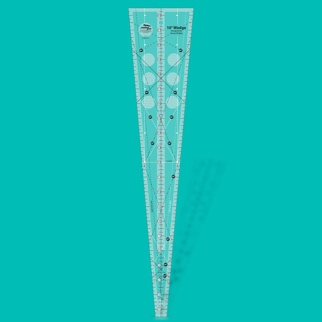 Creative Grids - Non-Slip 10 Degree Wedge Ruler