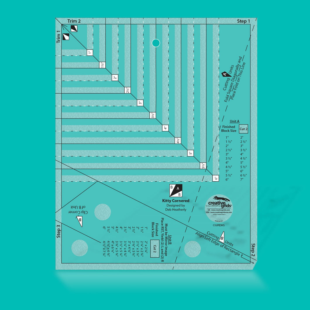 Creative Grids - Non-Slip Kitty Cornered Ruler