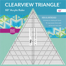 Load image into Gallery viewer, Quilt with Marci Baker - 60 Degree Acrylic Ruler 12 Inches Triangle
