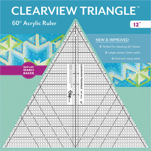 Quilt with Marci Baker - 60 Degree Acrylic Ruler 12 Inches Triangle