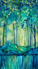 Charger l&#39;image dans la galerie, Morning Light par Deborah Edwards &amp; Melanie Samra pour Northcott - Background Blue Trees

