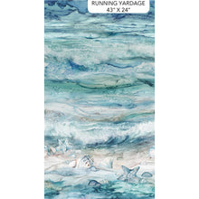 Charger l&#39;image dans la galerie, Sea Breeze par Deborah Edwards and Melanie Samra pour Northcott - Background Pale Blue Beach Scenic Ombre
