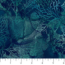 Load image into Gallery viewer, Sea Breeze by Deborah Edwards and Melanie Samra for Northcott - Background Dark Blue Coral
