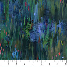 Load image into Gallery viewer, Lotus by Tim Parker for Northcott - Background Dark Green Large Brushstrokes
