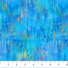 Load image into Gallery viewer, Lotus by Tim Parker for Northcott - Background Blue Small Brushstrokes
