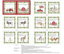 Load image into Gallery viewer, Barnyard Christmas by Deborah Edwards for Northcott - Background White Book Panel
