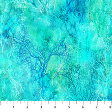 Charger l'image dans la galerie, Coral Reef par Deborah Edwards and Melanie Samra pour Northcott - Background Turquoise Coral Texture
