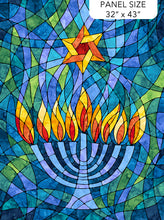 Load image into Gallery viewer, Hanukkah Lights by Deborah Edwards and Elena Belokrinitski for Northcott - Hanukkah Panel in Blue
