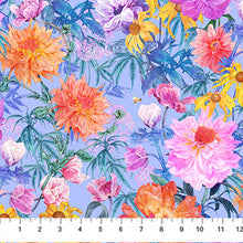 Load image into Gallery viewer, Margo by Adriana Picker for Figo Fabrics - Background Blue Garden Party
