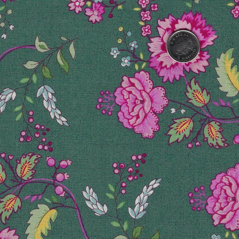 Future Heirlooms by EQP Textiles - Background Duck Egg Bouquet