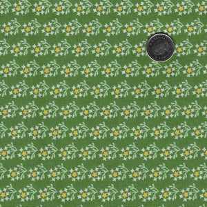 Future Heirlooms by EQP Textiles - Background Emerald Green Dandelion