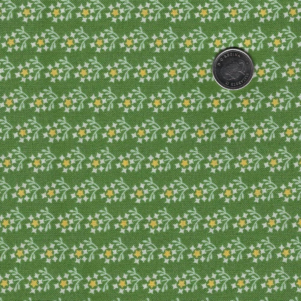 Future Heirlooms by EQP Textiles - Background Emerald Green Dandelion