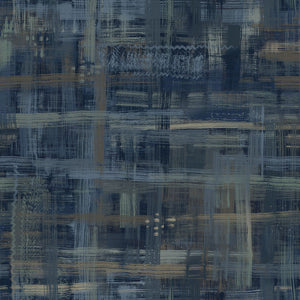 108 Inches Wide Backing - Colorfield by Maywood Studio - Navy/Tan/Green