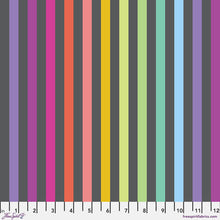 Load image into Gallery viewer, True Colors Graywork by Tula Pink for Free Spirit - Carbon Disco Stripe

