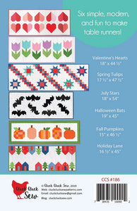 Modern Holiday - Chemins de table par Cluck Cluck Sew - 2 Volumes