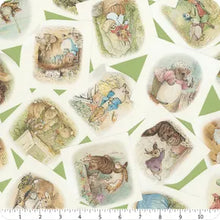 Load image into Gallery viewer, Peter Rabbit and Friends by Beatrix Potter for Riley Blake Designs - Background Green Pictures
