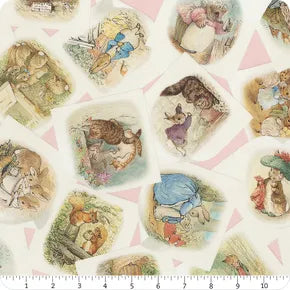 Peter Rabbit and Friends by Beatrix Potter for Riley Blake Designs - Background Pink Pictures