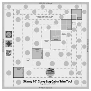 Creative Grids - Non-Slip Curvy Log Cabin Trim Tool - 4 Sizes