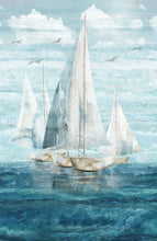 Load image into Gallery viewer, Smooth Sailing by Deborah Edwards for Northcott - Panel in Dark Blue

