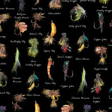 Load image into Gallery viewer, Daily Catch by Tracy Moad for RJR Fabrics - Background Black Will&#39;s Lures
