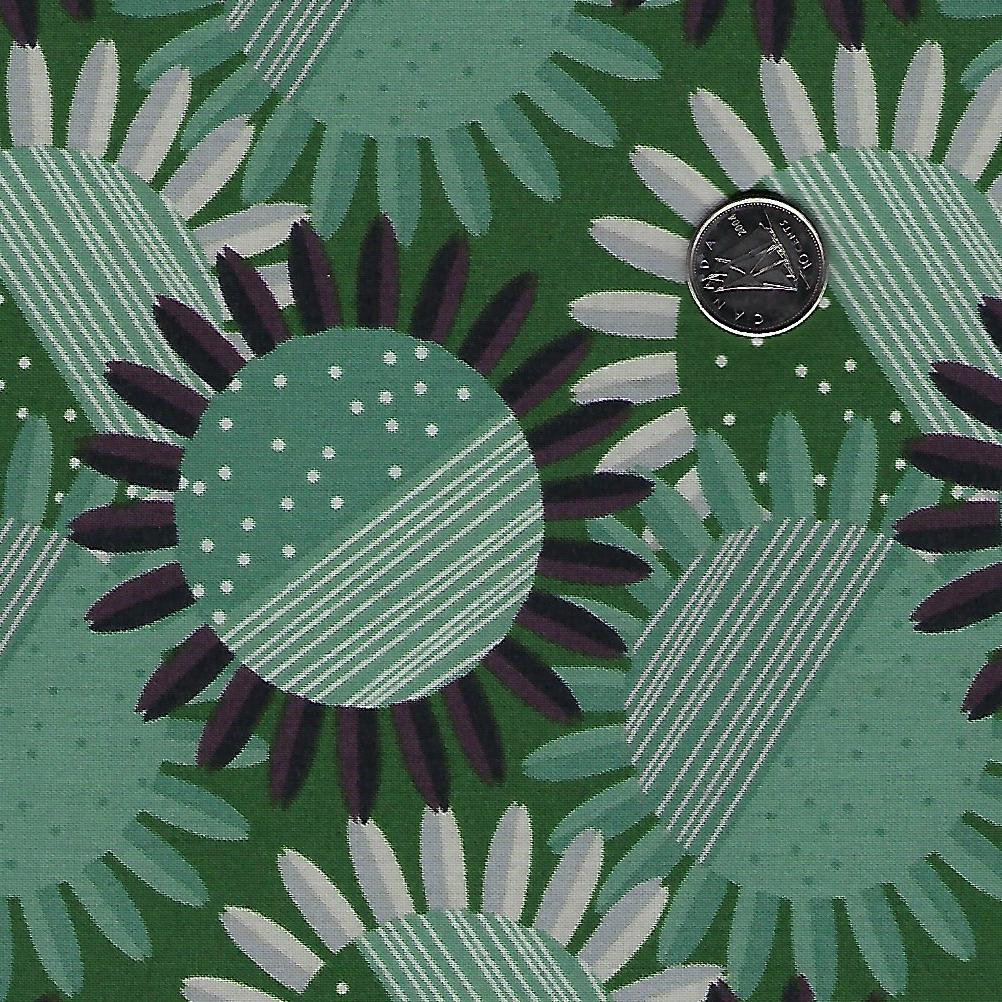 Rosewood par meags & me pour Clothworks - Light Forest Sunflowers