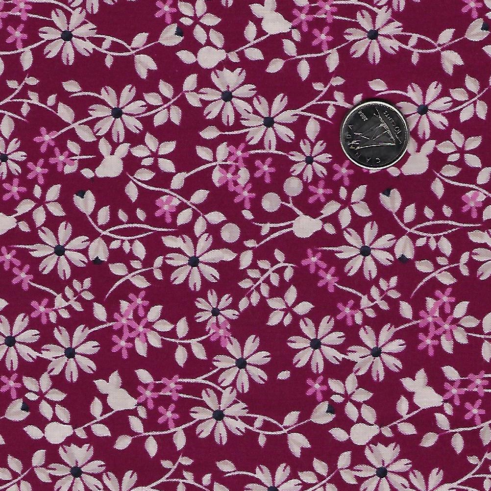 Rosewood by meags & me for Clothworks - Wine Vine Floral