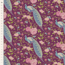 Charger l&#39;image dans la galerie, Chic Escape par Tilda Fabrics - Peacock Tree Grape

