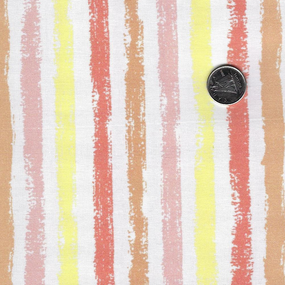 Sweet & Sour by Elena Fay for Paintbrush Studio Fabrics - Background White Stripes