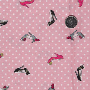 Pamper by Makower UK - Background Pink Shoes