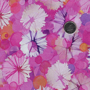 108 Inches Wide Backing - Dragonfly Dreams by Deborah Edwards for Northcott - Multi Pink All Over Floral