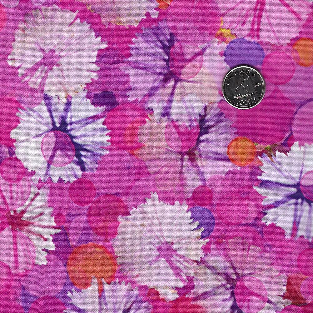 Dragonfly Dreams par Deborah Edwards pour Northcott - Multi Pink All Over Floral